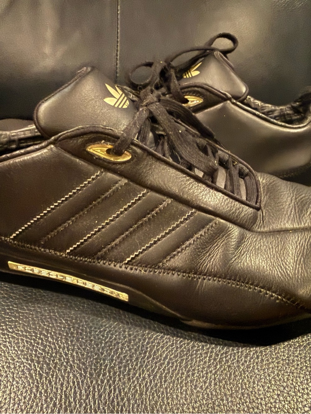 adidas Porsche Design VTG Black/Gold Drivers Mens US 9.5 FRESH!